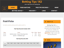 Tablet Screenshot of bettingtips1x2.info